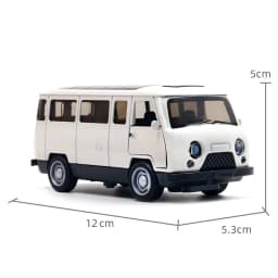 1:36 Alloy Vintage Diecast Cute Cartoon Van Classic Car Model Pull Back Car Model Miniature Vehicle Replica For Collection Gift