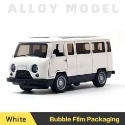 1:36 Alloy Vintage Diecast Cute Cartoon Van Classic Car Model Pull Back Car Model Miniature Vehicle Replica For Collection Gift