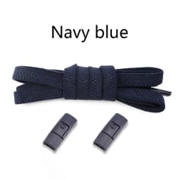 1Pair Colorful No-Tie Elastic Flat Shoelaces with Press Metal Lock for Sneakers - Durable Shoestrings Accessory