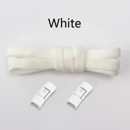 1Pair Colorful No-Tie Elastic Flat Shoelaces with Press Metal Lock for Sneakers - Durable Shoestrings Accessory