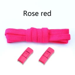 1Pair Colorful No-Tie Elastic Flat Shoelaces with Press Metal Lock for Sneakers - Durable Shoestrings Accessory