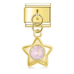 Hapiship New Fashion Colour Glaze Star Shiny CZ Italian Links Charm Fit 9mm Stainless Steel Bracelet Jewelry DIY Making DJ433