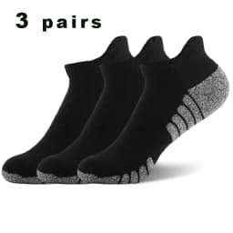 3/6 Pairs Sport Ankle Socks Athletic Low-cut Sock Thick Knit Sock Outdoor Fitness Breathable Quick Dry Wear-resistant Warm Socks