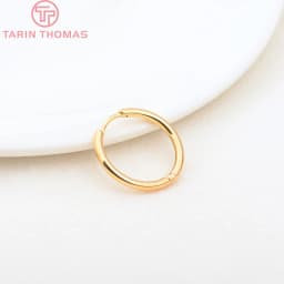 (3754)6PCS 12MM 30MM 24K Gold Color Stainless Steel Round Earring Hoop Earrings Clasps High Quality DIY Jewelry Making Findings