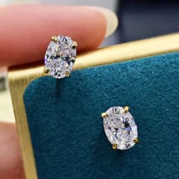 CAOSHI Simple Shiny Oval-shaped CZ Earrings for Female Graceful Lady Versatile Accessories Classical Elegance Women's Jewelry