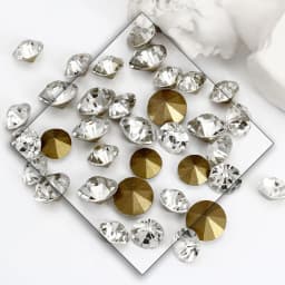 Shiny Clear Czech Crystal Rhinestone Cone Round Pointed Foiled Back Glass Strass Stone DIY Nail Art Gem Jewelry Accessories