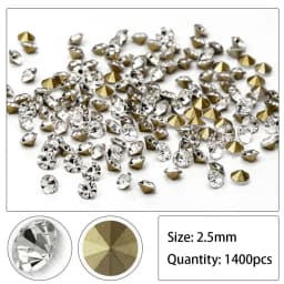 Shiny Clear Czech Crystal Rhinestone Cone Round Pointed Foiled Back Glass Strass Stone DIY Nail Art Gem Jewelry Accessories