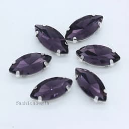 All size 24-colors Navette crystal glass Flatback sew on rhinestone stones montees silver claw button for jewelry DIY Garment