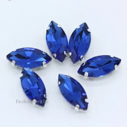 All size 24-colors Navette crystal glass Flatback sew on rhinestone stones montees silver claw button for jewelry DIY Garment