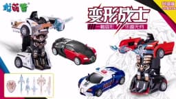 Mini 2 In 1 Car Toys One-key Transformable Car Toys Automatic Transforming Robot Model Car Diecasts Toy Boys Gifts Children Toy