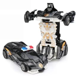 Mini 2 In 1 Car Toys One-key Transformable Car Toys Automatic Transforming Robot Model Car Diecasts Toy Boys Gifts Children Toy
