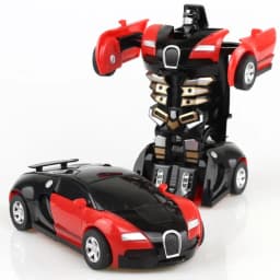 Mini 2 In 1 Car Toys One-key Transformable Car Toys Automatic Transforming Robot Model Car Diecasts Toy Boys Gifts Children Toy