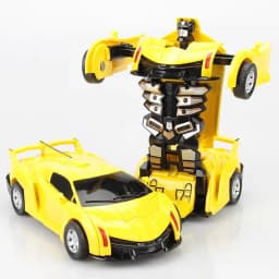 Mini 2 In 1 Car Toys One-key Transformable Car Toys Automatic Transforming Robot Model Car Diecasts Toy Boys Gifts Children Toy