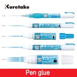 1pc JAPAN ZIG Kuretake Memory System 2 Way Environmental Protection Coloured Glue Pen Japan 1mm 2mm 4mm 15mm DIY Glue