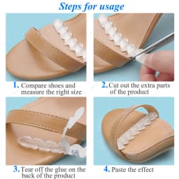 Silicone Pads for Women's Shoes Non-slip Inserts Self-adhesive Forefoot Heel Gel Insoles for Heels Sandals Anti-Slip Foot Pad