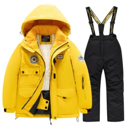 Winter Children's Skiing Suit for Boys and Girls, Windproof and Waterproof Thick Coat for Warmth and Snow Playing Equipment