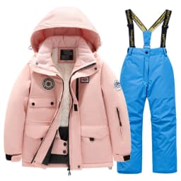 Winter Children's Skiing Suit for Boys and Girls, Windproof and Waterproof Thick Coat for Warmth and Snow Playing Equipment