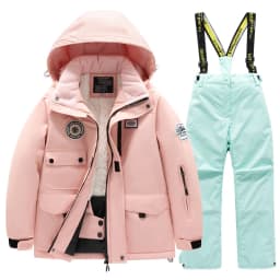 Winter Children's Skiing Suit for Boys and Girls, Windproof and Waterproof Thick Coat for Warmth and Snow Playing Equipment