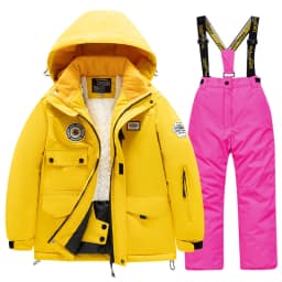 Winter Children's Skiing Suit for Boys and Girls, Windproof and Waterproof Thick Coat for Warmth and Snow Playing Equipment
