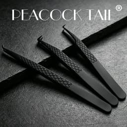 Fiber Tip False Lash Tweezers For Eyelash Extensions Black Tweezer Perfect Close Tip Of Tweezer For Eyelashes