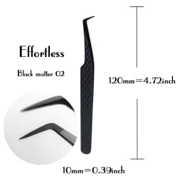 Fiber Tip False Lash Tweezers For Eyelash Extensions Black Tweezer Perfect Close Tip Of Tweezer For Eyelashes