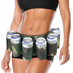 fashion Beer Holder Belt Portable 6 Pack Beer Wine Bottle Beverage Soda Can Drink Waist Bag Ideal for party camping Outdoor
