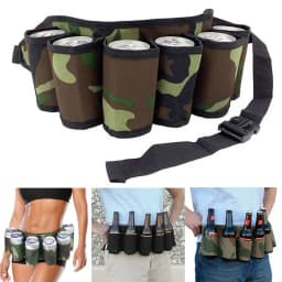 fashion Beer Holder Belt Portable 6 Pack Beer Wine Bottle Beverage Soda Can Drink Waist Bag Ideal for party camping Outdoor