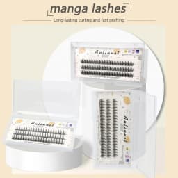 Anlinnet Dovetail+A-Type Individual Lashes Professional Makeup Mink Eyelash Bundles Natural 3D Russian Fluffy False Eyelashes