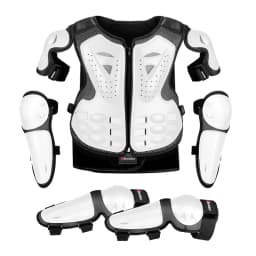 Kid's Motorcycle Armor Vest Protection Motocross Body Armor Jacket Protective Armors Riding Kneepads Moto Full Armor Children