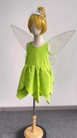 Tinkerbell Dress Girls Halloween Costumes Kids Girl Green Fairy Princess Fancy Tinker Bell Dress Birthday Party