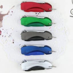 Multifunctional Nail Clipper Ballpoint Pen 0.7 Blue Refill Keychain Pen Portable Foldable ABS Ballpoint Pen Creative Stationery