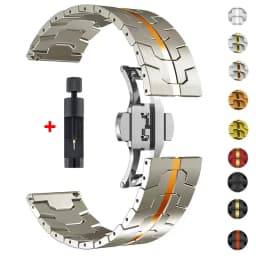 22mm Titanium Color Strap For Huawei Watch 5/4/3 GT7 Pro GT6 46mm Stainless Steel Band For Amazfit GTR 4/3/2 47mm Balance Correa