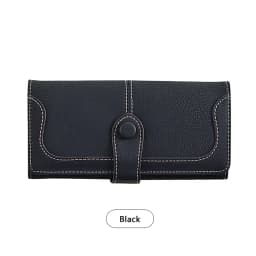 Large Capacity Women Wallet 17 Card Slots Long Wallet with ID Window & Zipper Pocket Casual Coin Purse -suitable for Daily Use
