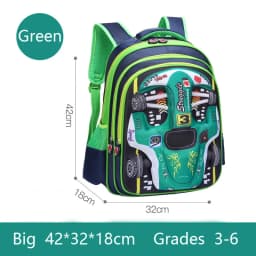 Waterproof Lightweight 3D Car Backpack Kindergarten Kid Preschool Backpack Young Children Boy Girl SchoolBag Primary Red Blue