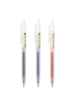3-5pcs Retractable Gel Pens Set Black/Red/Blue Ink Ballpoint 0.5mm Quick Drying Business Signature Fine Point Writing Supplies