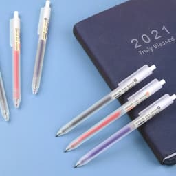 3-5pcs Retractable Gel Pens Set Black/Red/Blue Ink Ballpoint 0.5mm Quick Drying Business Signature Fine Point Writing Supplies