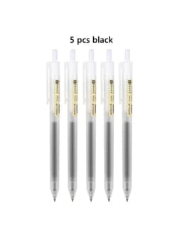 3-5pcs Retractable Gel Pens Set Black/Red/Blue Ink Ballpoint 0.5mm Quick Drying Business Signature Fine Point Writing Supplies