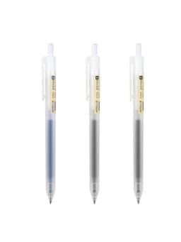 3-5pcs Retractable Gel Pens Set Black/Red/Blue Ink Ballpoint 0.5mm Quick Drying Business Signature Fine Point Writing Supplies