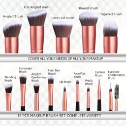14PCS Makeup Brushes Set Professional Foundation Eye Shadow Concealers Blending Blush Brush Kabuki Soft Fluffy Women Beauty Tool