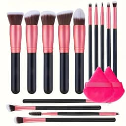 14PCS Makeup Brushes Set Professional Foundation Eye Shadow Concealers Blending Blush Brush Kabuki Soft Fluffy Women Beauty Tool