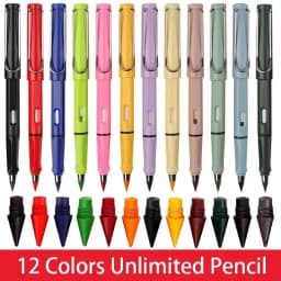 12 Color Eternal Pencil Can Be Wiped Magic Replace Head Eco Friendly Student Painting Kids Gift Draw School Supply Gifts