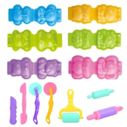 Cartoon 3D Animal Play Dough Molds DIY Creation Tools For Kids Toddlers Various Animal Molds Rolling Pins Clay Dough Accessories
