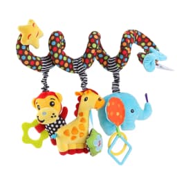Car Seat Toys for Babies Rattle Mirror Crinkle Squeaky Carseat Stroller Toys 0-6 Months Developmental Newborn Baby Girl Gifts