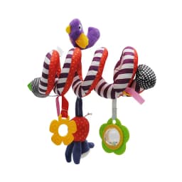 Car Seat Toys for Babies Rattle Mirror Crinkle Squeaky Carseat Stroller Toys 0-6 Months Developmental Newborn Baby Girl Gifts
