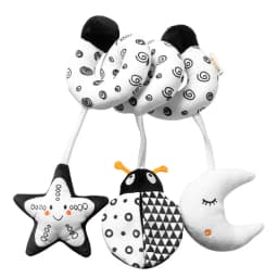 Car Seat Toys for Babies Rattle Mirror Crinkle Squeaky Carseat Stroller Toys 0-6 Months Developmental Newborn Baby Girl Gifts
