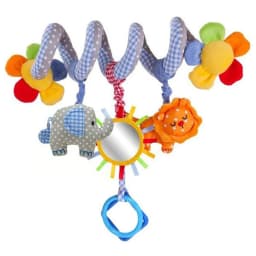 Car Seat Toys for Babies Rattle Mirror Crinkle Squeaky Carseat Stroller Toys 0-6 Months Developmental Newborn Baby Girl Gifts