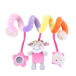 Car Seat Toys for Babies Rattle Mirror Crinkle Squeaky Carseat Stroller Toys 0-6 Months Developmental Newborn Baby Girl Gifts