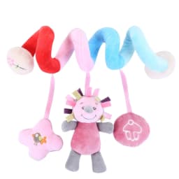 Car Seat Toys for Babies Rattle Mirror Crinkle Squeaky Carseat Stroller Toys 0-6 Months Developmental Newborn Baby Girl Gifts
