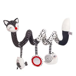 Car Seat Toys for Babies Rattle Mirror Crinkle Squeaky Carseat Stroller Toys 0-6 Months Developmental Newborn Baby Girl Gifts