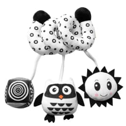 Car Seat Toys for Babies Rattle Mirror Crinkle Squeaky Carseat Stroller Toys 0-6 Months Developmental Newborn Baby Girl Gifts